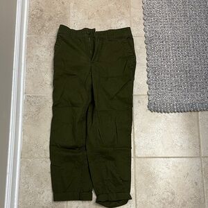 Old Navy Women's Dark Green Straight Leg Pants